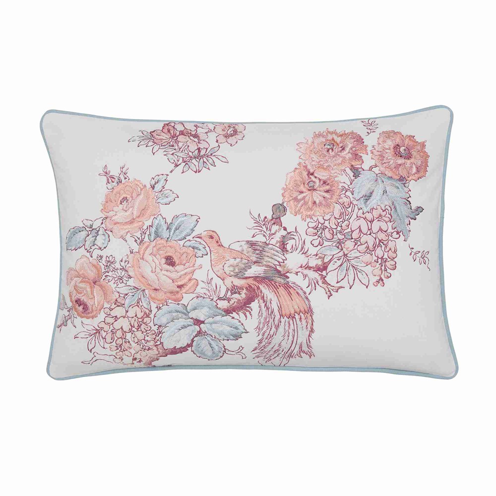 Birtle Floral Cushion by Laura Ashley in Blush Pink